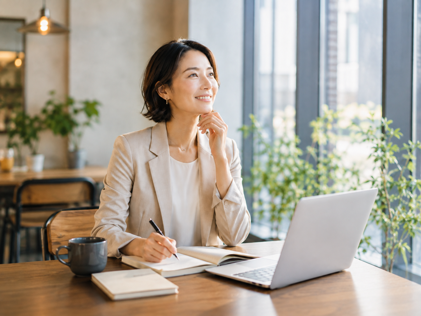 新しいビジネスネームを仕事で使いながら自分の名前として馴染ませていく女性