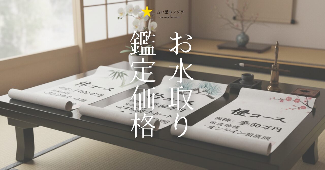 お水取り鑑定価格