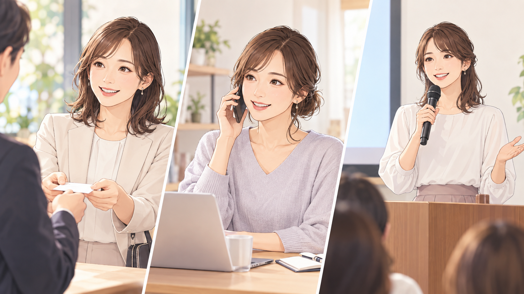 ビジネスネームを名刺・電話・講師紹介で使う場面