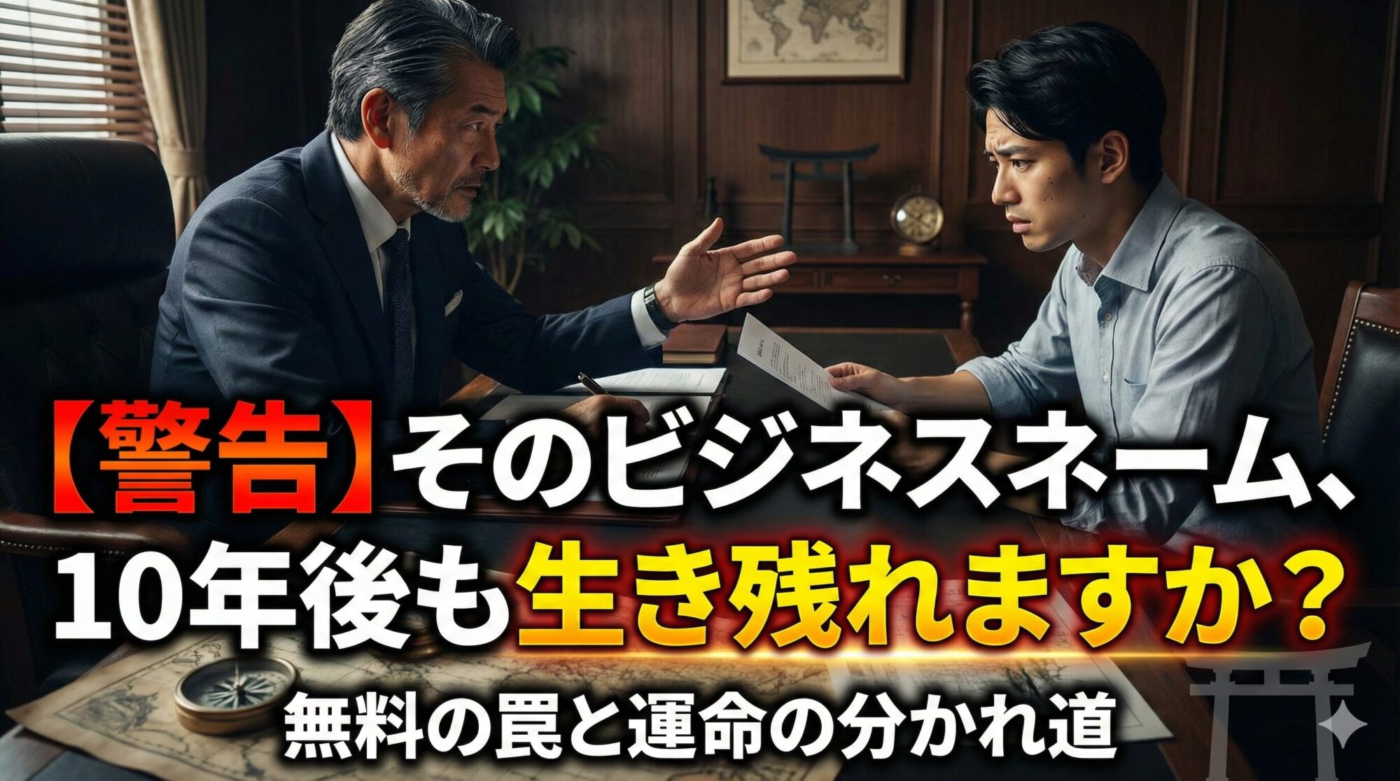 「【警告】そのビジネスネーム、10年後も生き残れますか?無料の罠と運命の分かれ道」